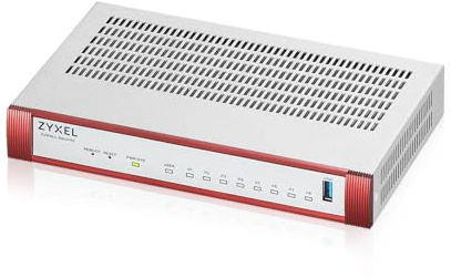 Zyxel USGFLEX100HP Firewall | 25 Benutzer PoE+ | 1 Jahr Entry Defense Pack | 7x GbE + 1x GbE PoE+ (30W), 3000 Mbps SPI, Sicherheit mit IPSec/SSL VPN, UTM Optional