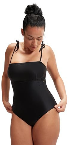 Speedo Shaping Bandeau 1 Piece Bañador, Negro, 50 para mujer