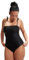 Speedo Shaping Bandeau 1 Piece Costume da Bagno per Donna, Nero, 48