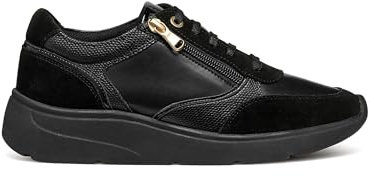 Geox D Cristael E, Zapatillas Mujer, Black, 42 EU