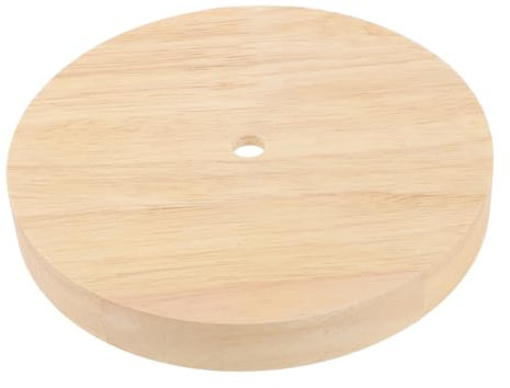 HOMSFOU Base De Lampe De Table Bois Massif Socle Rond Pour Accessoire Luminaire Créatif Pour Chambre Salon Et Bureau