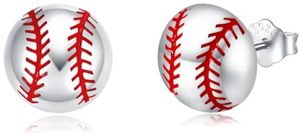 Jungen Ohrstecker 925 Sterling Silber Baseball Ohrringe Schmuck für Damen Ball Ohrringe Geschenk für Muttertag Mädchen,Kinder