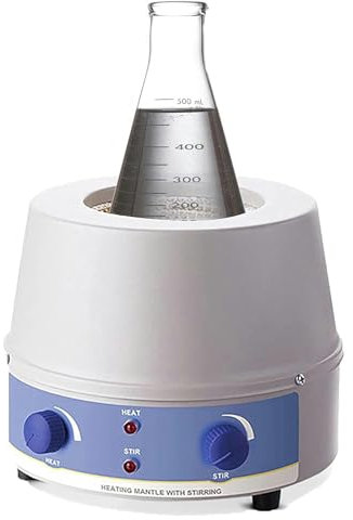 Magnetic Stirrer Heating Mantle, 100-1000 ml Electric Lab Magnetic Stirring Heating Mantle, 100-2400W Magnetic Stirrer Mantle with Temperature Control for Laboratory Heating 100ML