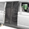 GINGER TECH Van Sliding Door Magnetic Fly Screen Black Mesh Mosquito Net Sun Protection with Zip, Car Camping Net, Tailgate Shade, for Caravan, Motorhome, Camper, Side Door (S 145 * 150cm)