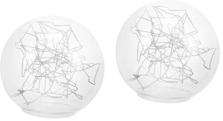 HOMSFOU 2st Kugelförmiger Lampenschirm Aus Glas Deckenleuchten Kronleuchter Lampenschirm Für Deckenlampe Lampenfassung Aus Glas Kugel Lampenschirm Austausch Des Lampenschirms Aluminium