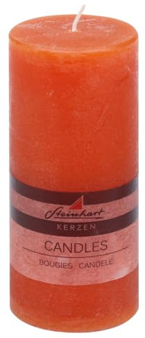 Stumpenkerzen Raureif Dunkelorange 150/68 mm Steinhart Kerzen in RAL-Kerzen Güte Qualität