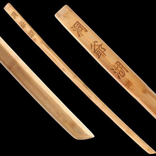 DLQLL Bambus-Trainingsschwerter, handgefertigtes Bokken, hölzernes Samurai-Schwert für Kendo-Übungen, Geschenke, Displays, Cosplay, Zubehör-100CM