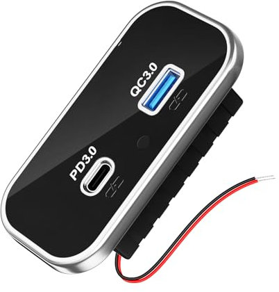 Kriogor USB C Steckdose 12V Wohnmobil Ladegerät, PD3.0 & QC3.0 USB Steckdose 12V Einbau Camper, Auto Steckdose 12v für Auto Boot LKW Wohnwagen