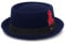 GEMVIE Pork Pie Hat for Mens Womens 100% Wool Felt Fedora Trilby Hat Black Adult Unisex Porkpie Hats