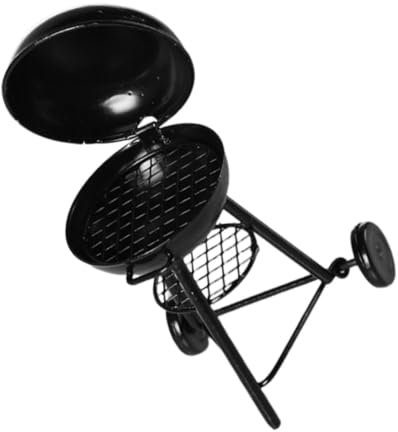 NULYLU Miniaturgrill Aus Zinklegierung Für Puppenhaus Zubehör Miniaturgrillherd Als Ornament Für Mikro-gartenlandschaft Für Puppenhaus-Dekoration