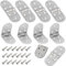 8 Piezas Bisagra Plegable 180 Grados, Bisagras Conectores de Acero Inoxidable con 48 Tornillos, Bisagra para Mesa Plegable, Bisagras Redondas Muebles, para Máquina de Coser, Mesa Plegable, Armario