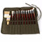 Paint Brush Holder, Roll Up Canvas Paint Brush Storage Bag with 22 Slots Roll Canvas Pouch for Wrap Holds Watercolor Oil Brush.