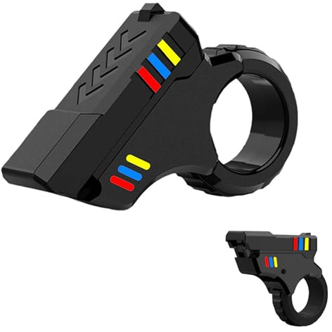 3D Printed Fidgets Slider Gun, Adult Fidget Toys, Stress Relief Finger Toy | Portable, Exquisite, Cool, Funny, Anxiety Relax, Spinner, Gifts for Birthday Christmas, for Men Women Autism ADHD, Black