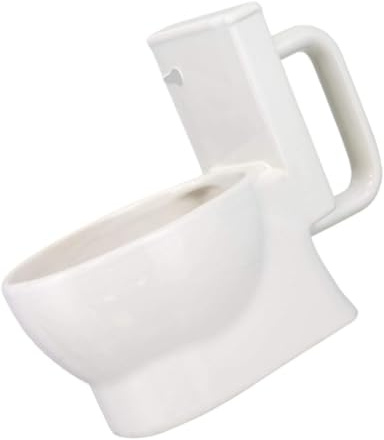 LIFKOME Tazza Per Tè Divertente A Forma Di Wc Contenitore Per Acqua in Ceramica Adatto Per Tè Caffè Birra Latte E Altre Bevande