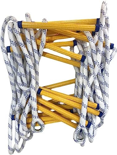 OYYMTE Escape Rope Ladder Emergency Fire Escape Fire Retardant Soft Evacuation Ladder With Hook For Adults, Easy To Use(3m)