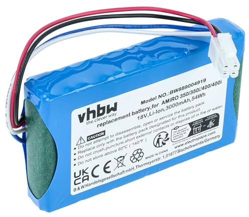 vhbw batteria compatibile con Yard Force Compact 400Ri, 280R robot tagliaerba 3000mAh 18V Li-Ion