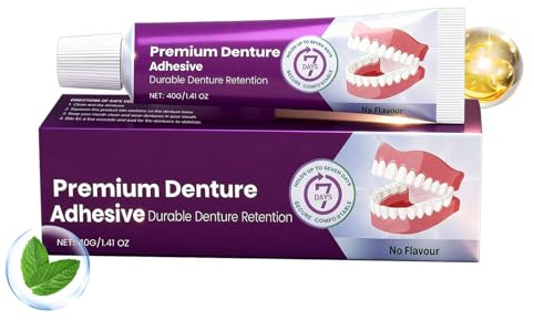 Tyinerc Adesivo per Protesi Dentarie | 40 Grammi Cuscinetto Sigillante Stabilizzatore Per Tenuta Sicura - Adesivo Termoplastico per Dentiere - Per Uomini Adulti Portatori Totali Parziali Casa Viaggio