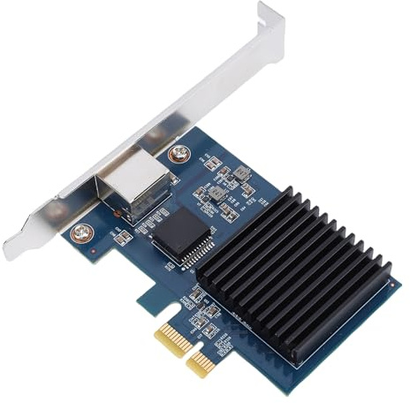 Yanmis 10G PCIe Netzwerkkarte, Ethernet PCIe Karte mit RTL8127 Chipsatz für Linux Server Desktops PCI Express Gen 4 X1 Adapter 10G 5G 2,5G 1G Geschwindigkeiten
