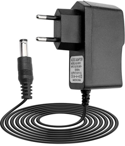 Fuente de Alimentación 9V 1A para Pedales de Guitarra Boss PSA-120S | Adaptador Corriente Cargador Pared para Boss Effektpedal Casio Me-80 Me-70 Me-25 Me-50b,Pedal de Efectos Looper