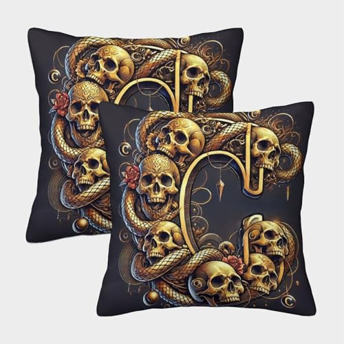 NGGADIWEG Gerippte englische Alphabet Outdoor Kissen Vintage Dekokissen Dekokissen 2er Set Sofakissen Für Sofa Schlafzimmer Gartenbett 40x40cm