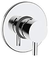 DUEMMEGGI Miscelatore Incasso Doccia Round Muro Parete 1 Foro 1 Via Meccanico 1 Leva Manopola Monoforo Monocomando con Piastra Stile Moderno Materiale Ottone Finitura Cromata