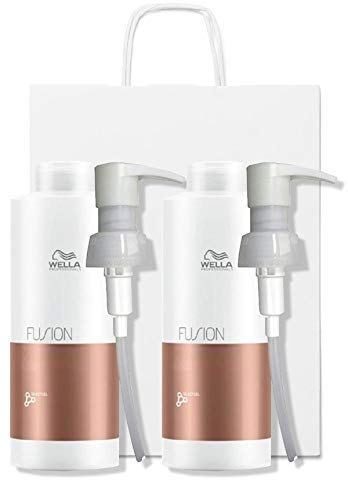 Wella Fusion Intense Repair Shampoo DUO Pack 2 x 1000ml mit Pumpen und Geschenkbeutel