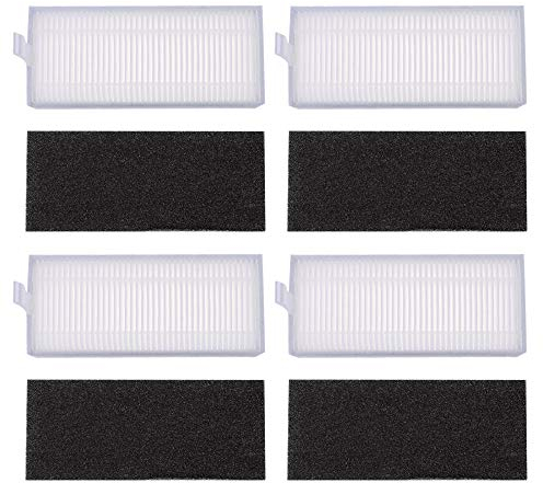 Hannets hochwertige Filter kompatibel mit Eufy 11S, RoboVac 15c, RoboVac 30, RoboVac 30c I 4 Ersatzfilter für Staubsaugroboter I Ersatzfilter passend für Eufy Robovac Nr. EU-4F