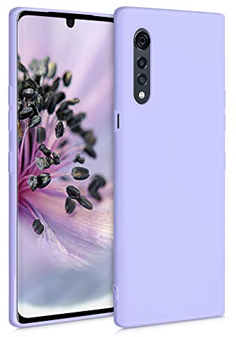 kwmobile Hülle kompatibel mit LG Velvet Hülle - weiches TPU Silikon Case - Cover geeignet für kabelloses Laden - Lavendel
