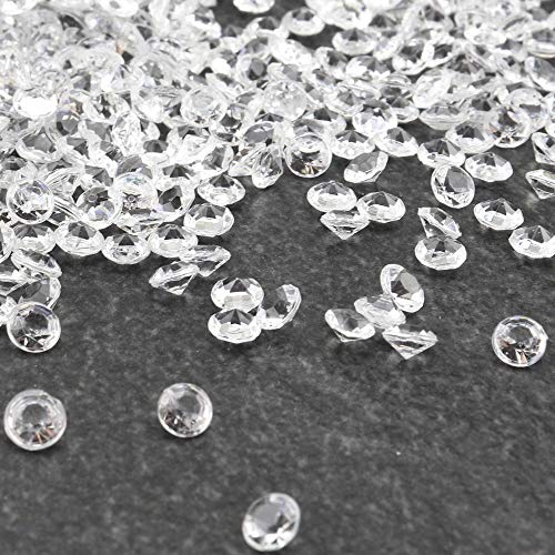hibuy Deko Diamanten/Edelsteine - klar, transparent - Ø 4 mm - 40 g - Streudeko