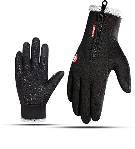 B/H Guanti per Touch Screen Leggeri di Alta qualità,Guanti Caldi e in Pile addensati,Guanti Sportivi per Touch Screen-Large,Guanti Sport Aperta Tempo Libero Comodi