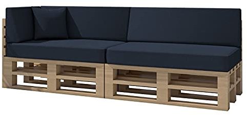 chilly pilley Palettenkissen Gartenkissen Wasserdicht Palettenauflage Palettenpolster Indoor Outdoor Waschbar Abnehmbar Sitzkissen Rückenkissen (6er Set, Dunkelbau)