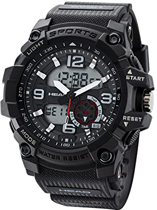 HEAD Unisex Analog-Digital Quarz Uhr mit Silikon Armband H140200
