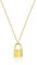 MOMOL Initial Lock Necklace for Women 18K Gold Plated Stainless steel Padlock Letter Necklace Personalized Name Neckalce, Gold Plated, No Gemstone