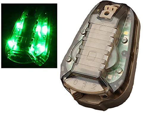 Luz táctica para casco, impermeable, para Airsoft, verde y rojo, luz estroboscópica, luz de señal (bronceado (luz OD))