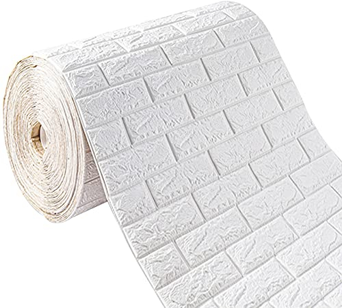 3D Tapeten Ziegel Selbstklebend Wandpaneele Wandverkleidung Steinoptik Tapete Schaumstoff Wasserfest Wandaufkleber für Badezimmer Balkon Küchen, 70 cm breit, 20 m lang(Color:A)