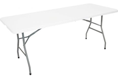 Oxeo Table Pliante de Jardin et Camping - Portable Avec Poignée - Pique Nique 8 Places - Pour Salles des Fêtes