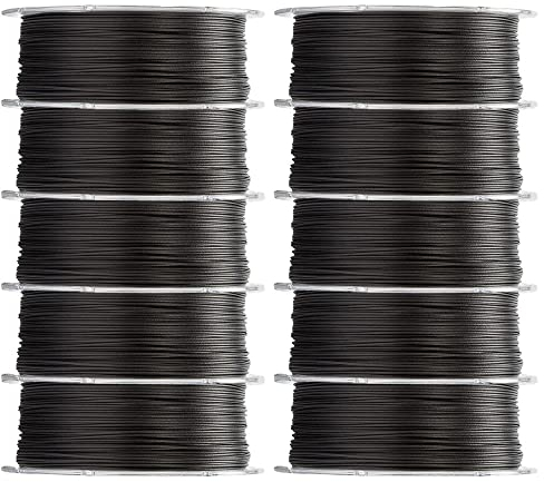 PA12-CF Nylon Filament Schwarz Kohlefaser Nylon Filament 1,75 mm, 3D-Druck Filament, 15% Kohlefaser gemischt mit 85% Nylon-Schwarz 10kg_1,75 mm