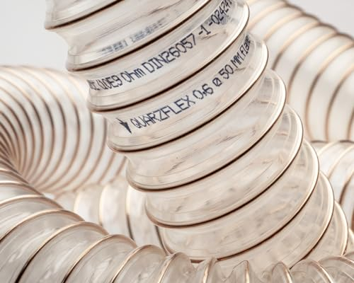 Quarzflex® PU Absaugschlauch Der Alleskönner 0,6 mm Wandstärke/schwer entflammbar/Meterware (150 mm)