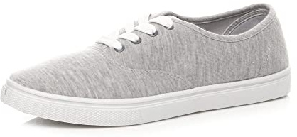 AJVANI Mens Canvas Trainers Plimsoles Plimsolls Shoes lace up Pumps Size