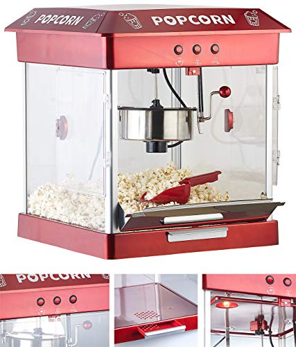 Rosenstein & Söhne Popcorn Zubereitungen: Profi-Gastro-Popcorn-Maschine mit Edelstahl-Topf (Versandrückläufer) (Maschine Retro, Profi-Retro-Maschinen, Töpfe)