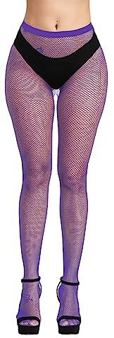 Simply Joshimo Collant a rete colorati da donna, taglia S, M, L e balena, collant colorati