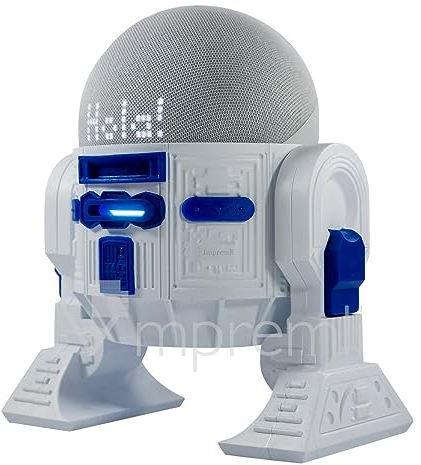 impremli Altoparlante con supporto Android Rus-T1 compatibile con Alexa Echo Dot 3 Gen, 4 Gen, 5 Gen, HomePod Mini, Google Home Mini/Nest Mini y genericos (bianco/blu)