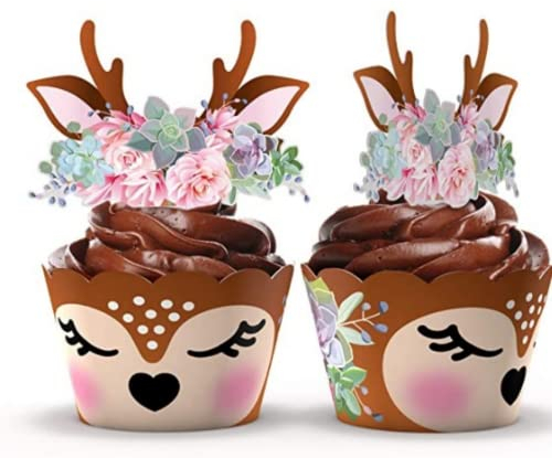 Cupcake Toppers,Kuchenaufsätze 24 Stücke Einhorn Cupcake Wrappers Kuchendeckel für Geburtstagsfeier Hochzeiten Jubiläen Gartenpartys Geburtstagskuchen Dekoration Lieferungen