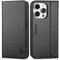 SHIELDON Hülle für iPhone 15 Pro 5G, Handyhülle [Echtleder] [Kartenfach] [Magnet] [Standfunktion] [RFID Blocker] Stoßfest Schutzhülle TPU Lederhülle Kompatibel mit iPhone 15 Pro 6,1 - Schwarz