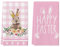 Artoid Mode Rosa Büffelkaro Blumen Kaninchen Ostern Küchentücher Geschirrtücher, 42x65 cm Happy Easter Frühling Dekoration Handtücher 2er Set