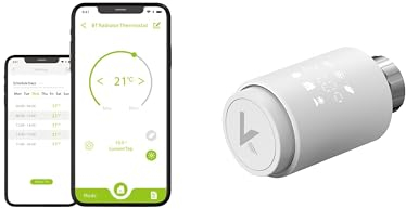 Könighaus Smartes Heizkörperthermostat OHNE Zigbee - Moderne Heizregelung mit App Steuerung ✓ Kompatibel mit Siri, Alexa, Google, Tuya ✓ kinderleichte Bedienung ✓ kein Zigbee oder Gateway nötig