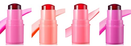 Milk Makeup Jelly Tint Blush, Milk Makeup Cooling Water Jelly Tint - Lip + Cheek, Milk Makeup Jelly Blush Lip Tint, Long Lasting Jelly Blush Lip Gloss, Sheer Lip Cheek Stain (4PCS)