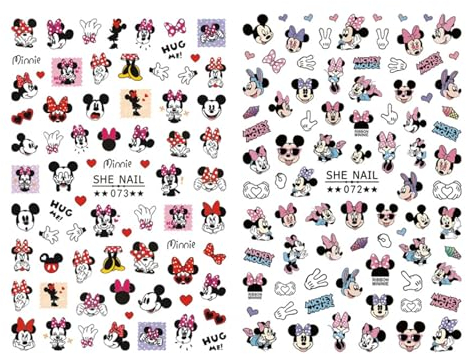 Cartoon Nagelsticker Selbstklebend Nail Sticker,2 Blatt (150+ Decals) Anime Charakter Nagelaufkleber,Niedliche Kawaii Aufkleber Dekoration Nagel Sticker Nail Charms Zubehör,für Frauen,Mädchen,Geschenk