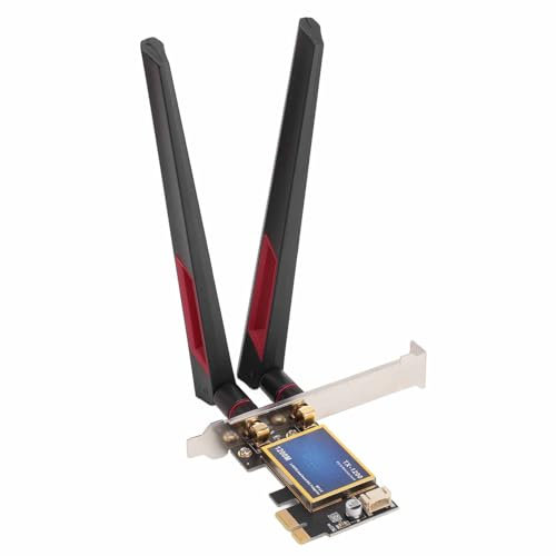 7260AC Wireless WiFi Card, Bluetooth 4.0 2.4G 5G Dual Band PCIE WiFi Card, 1200Mbps High Speed, Dual 10dBi Gain Antenna, Laptop Desktop PC Network Card for 7 8 10