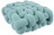 Ronyme Gewebtes sitzkissen Bodenkissen Kinder, Handgewebtes Sofa Rücken Extra Dicke Sitzauflagen, Plüschkissen für Restaurant,Wohnzimmer,Indoor u. Outdoor,40x40x12cm,hellblau